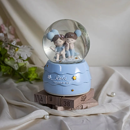 A Creative Couple Gift Crystal Ball Music Box