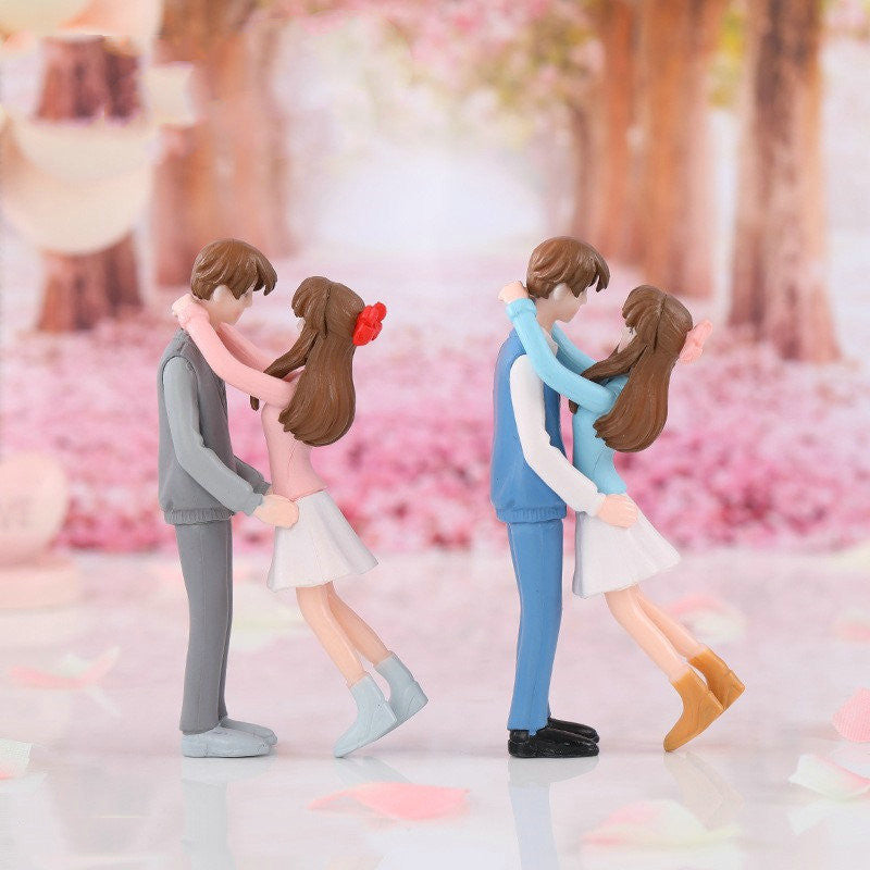 Sweet Couple Microlandscape Desktop Plastic Ornaments