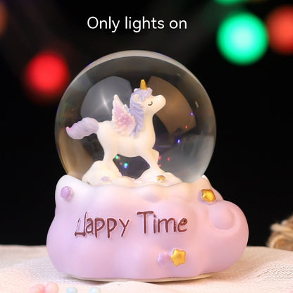 Animal Party Luminous Crystal Ball Music Box
