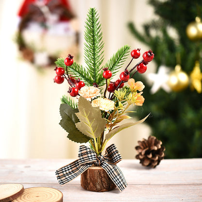 Mini décoration de Noël simple pour fenêtre, petit arbre, accessoires de photographie