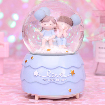A Creative Couple Gift Crystal Ball Music Box