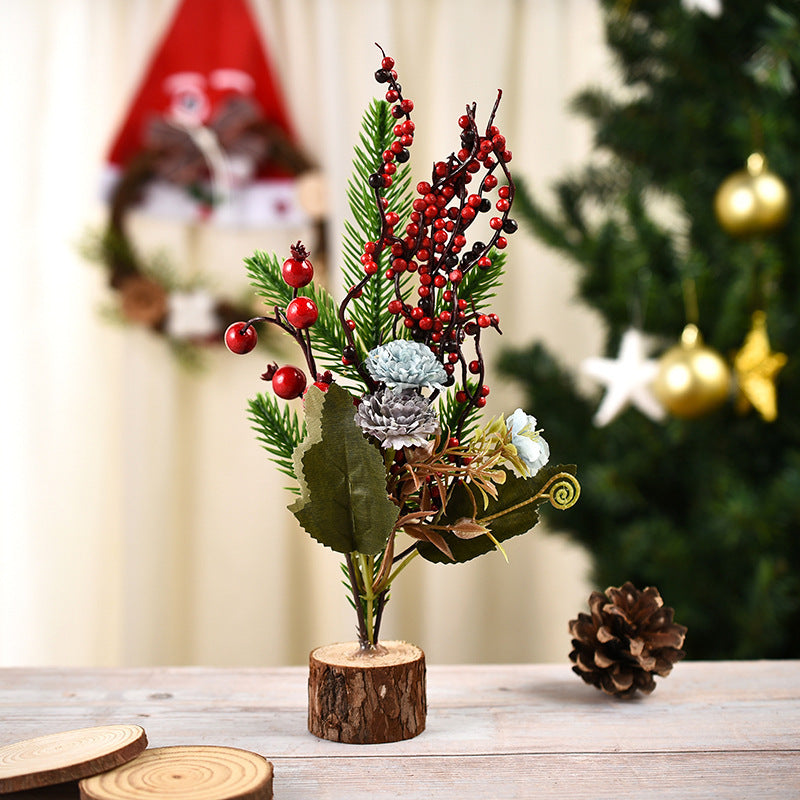 Mini décoration de Noël simple pour fenêtre, petit arbre, accessoires de photographie