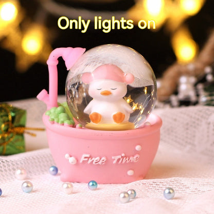 Animal Party Luminous Crystal Ball Music Box