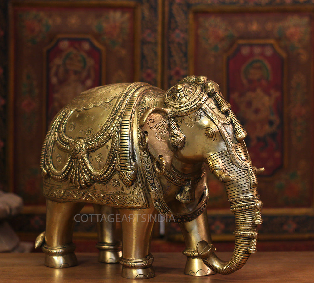 Brass Superfine Ornate Elephant