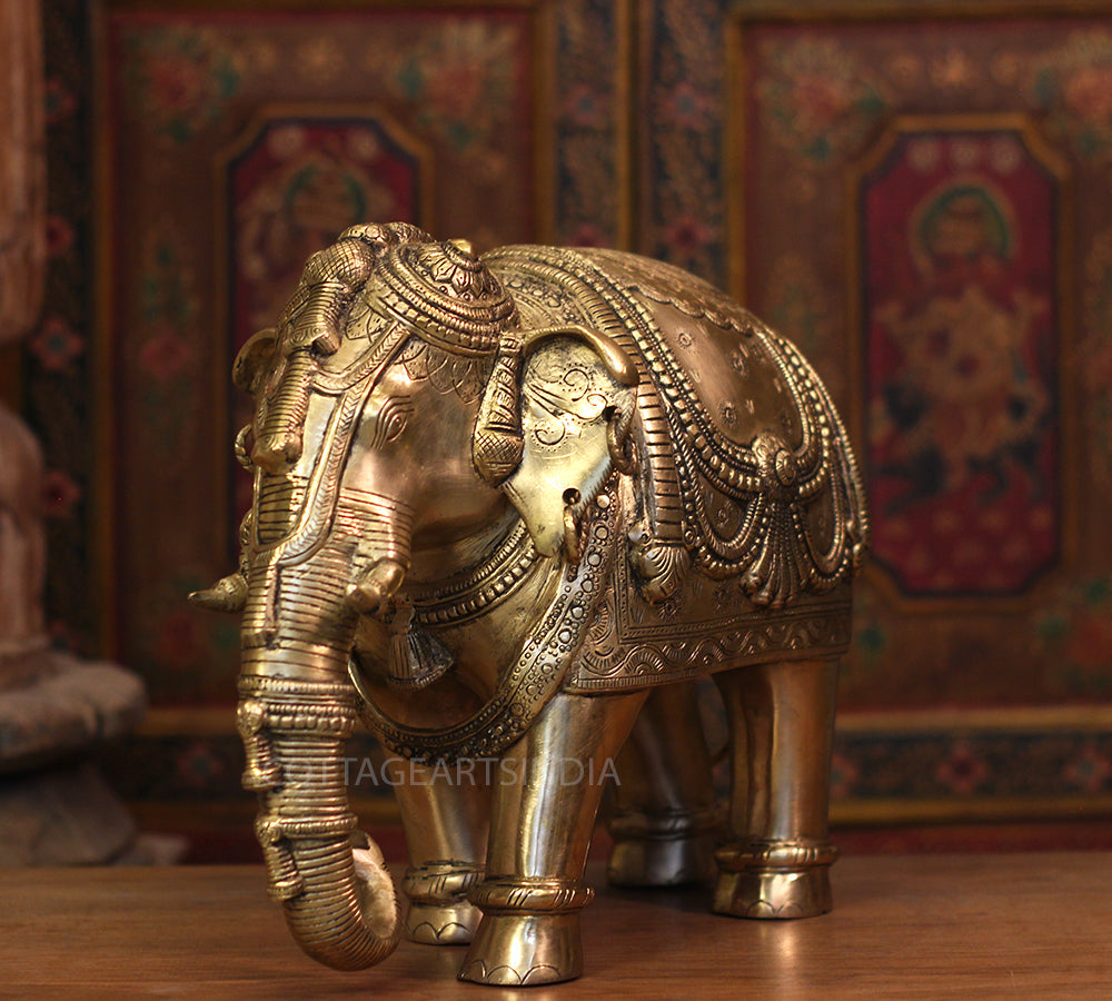 Brass Superfine Ornate Elephant