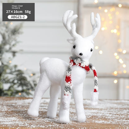 Christmas Snowman Sled Elk Squirrel Polar Bear Decorations Desktop Ornaments
