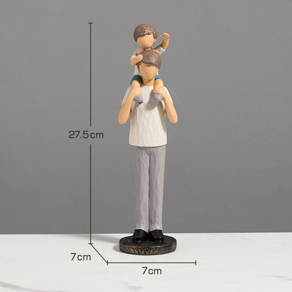 Resin Saysmile Father and Son Figurines Family Figurines