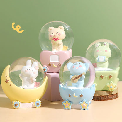 Animal Party Luminous Crystal Ball Music Box