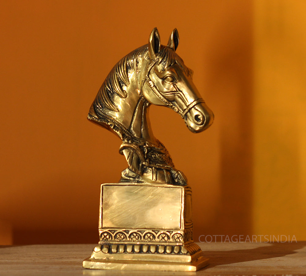 Brass Horse Bust