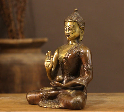 Brass Buddha Vitarka Mudra 9"