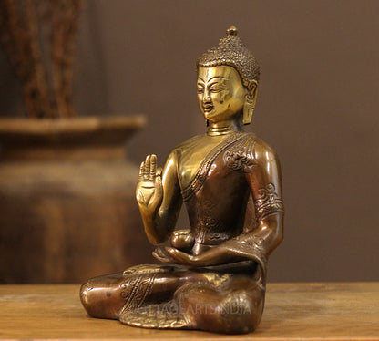 Brass Buddha Vitarka Mudra 9"