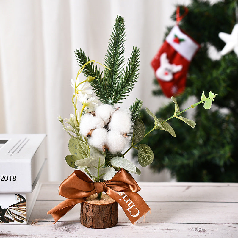 Mini décoration de Noël simple pour fenêtre, petit arbre, accessoires de photographie