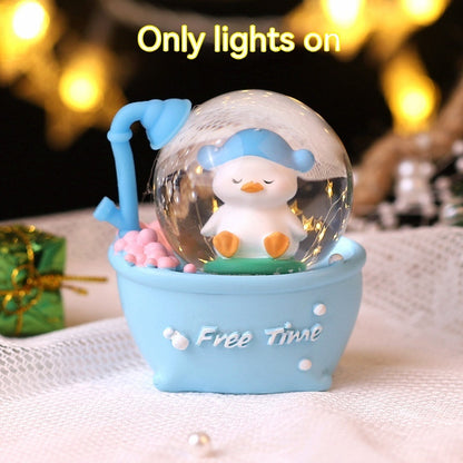 Animal Party Luminous Crystal Ball Music Box