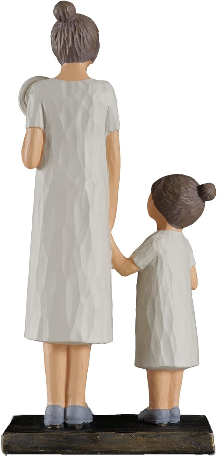 Resin Mother Daughter Holding Candy Figures