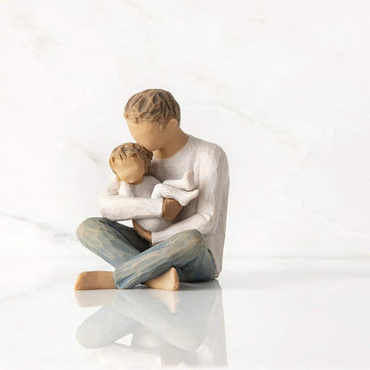 Resin Father and Baby Crafts Home Decoration Couple Ornaments