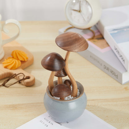 Wooden Mushroom Cute Creative Ornaments