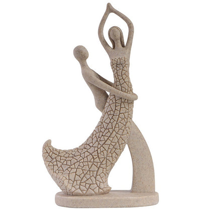 European Character Sandstone Couple Home Decoration Resin Crafts