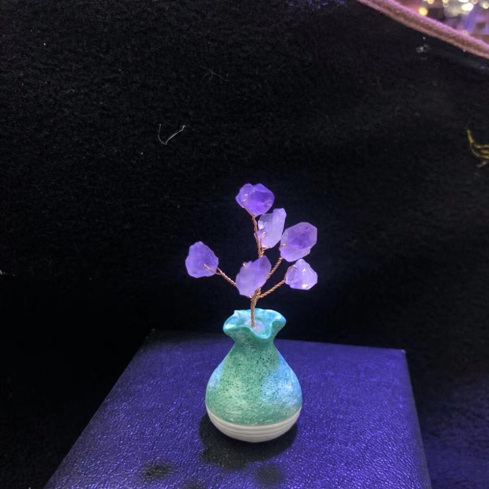 Amethyst Gravel Small Bonsai Ornaments Decorations