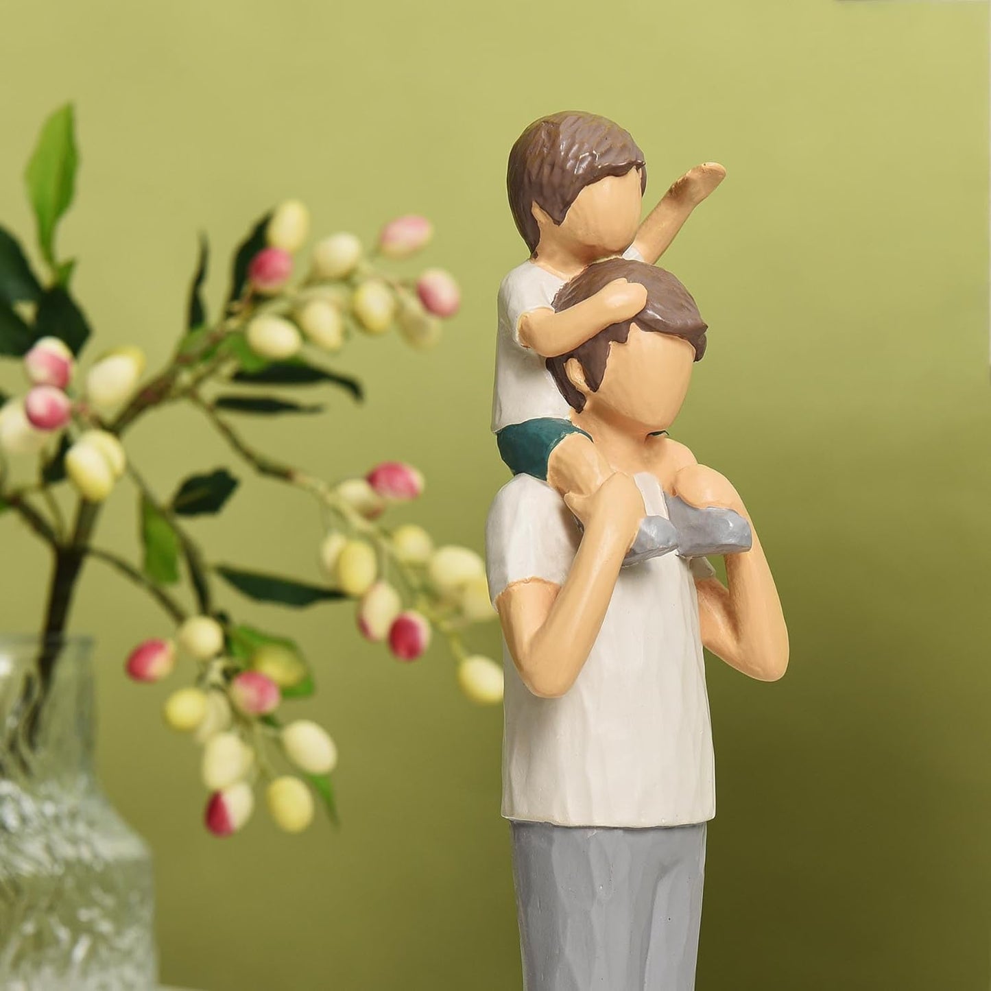 Resin Saysmile Father and Son Figurines Family Figurines
