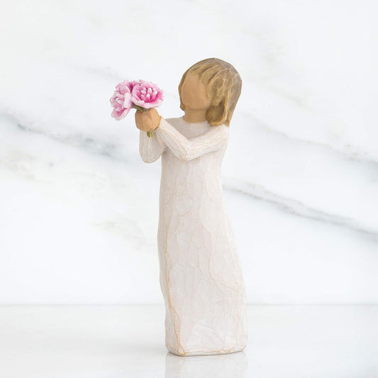 Resin Girl Thank You Figurine Statue Decoration