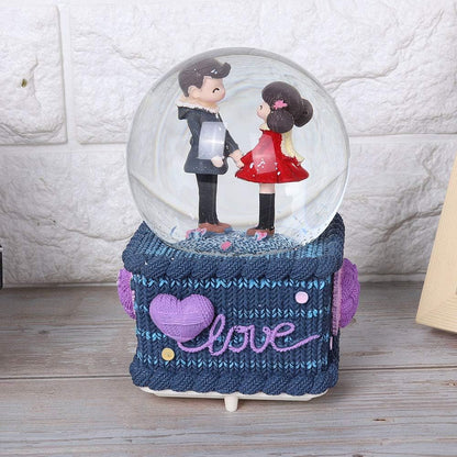 Crystal Floating Snow Music Ball Creative Couple Gift Home Decoration