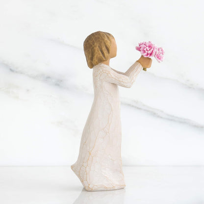Resin Girl Thank You Figurine Statue Decoration