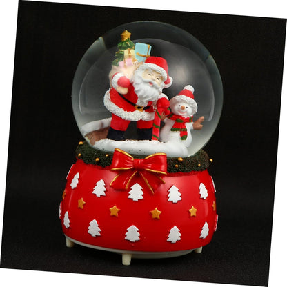 Christmas Crystal Ball Senta Claus Creative Music Box Decoration