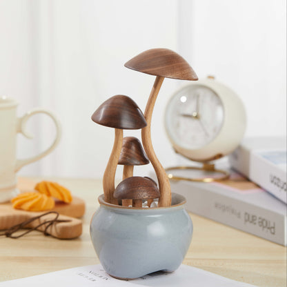 Wooden Mushroom Cute Creative Ornaments