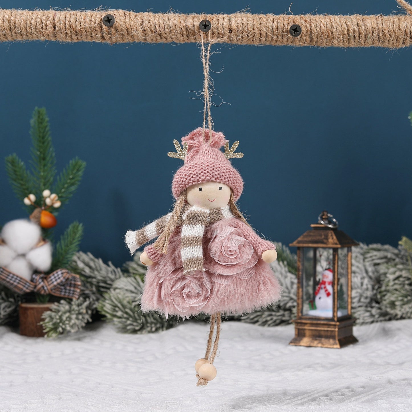 Χριστουγεννιάτικες διακοσμήσεις Ins Cute Wind Antlers κούκλα Angel Girls' Doll