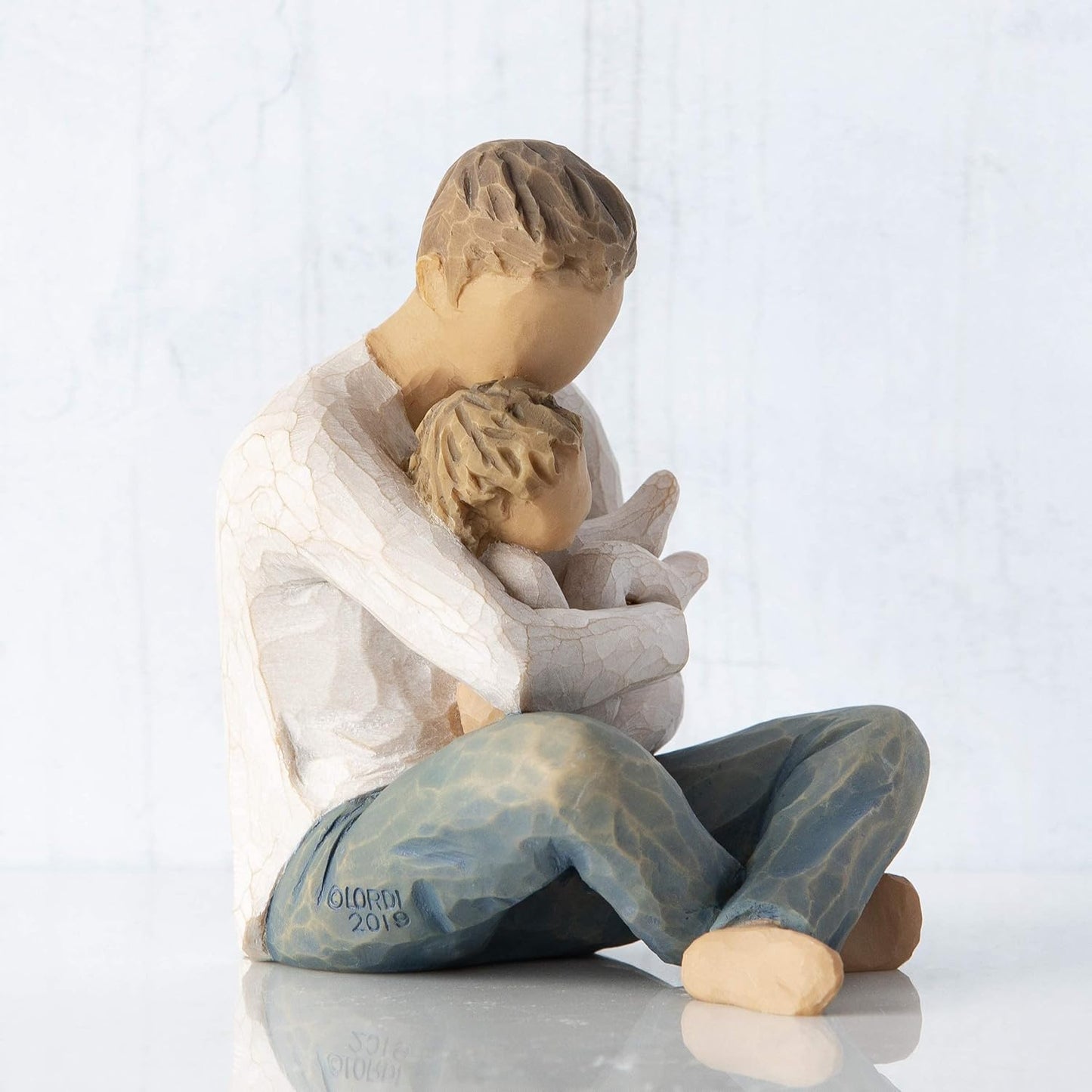 Resin Father and Baby Crafts Home Decoration Couple Ornaments