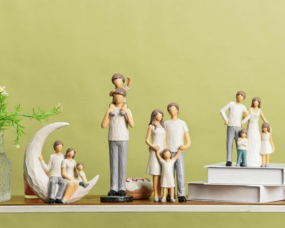 Resin Saysmile Father and Son Figurines Family Figurines