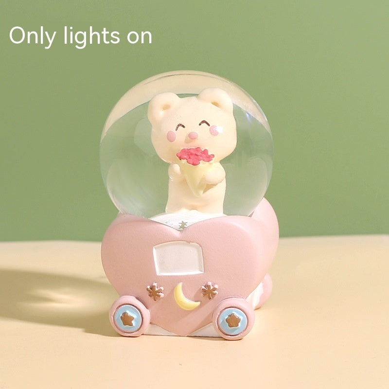 Animal Party Luminous Crystal Ball Music Box