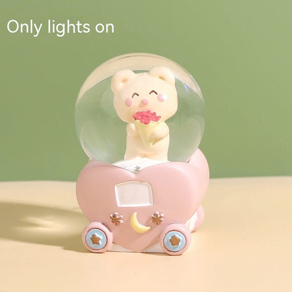Animal Party Luminous Crystal Ball Music Box