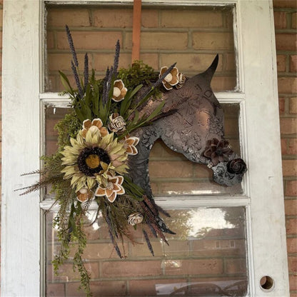 Horse Head Garland Christmas Decoration With Balls