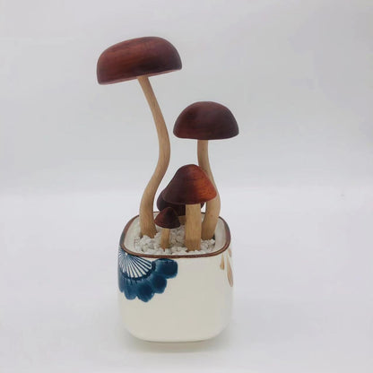 Wooden Mushroom Cute Creative Ornaments
