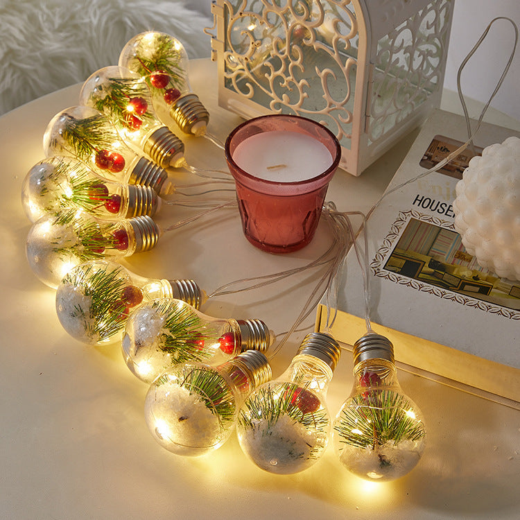 Guirlande lumineuse de Noël à fruits rouges pour l'extérieur