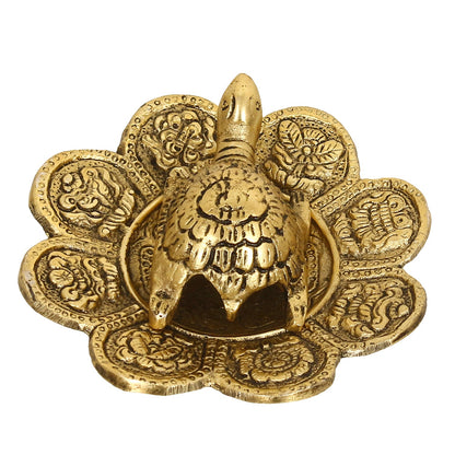 Feng Shui Tortoise with decorative plate for offices and home
