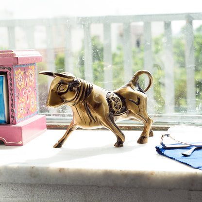 Brass Kamdhenu Cow Sculpture