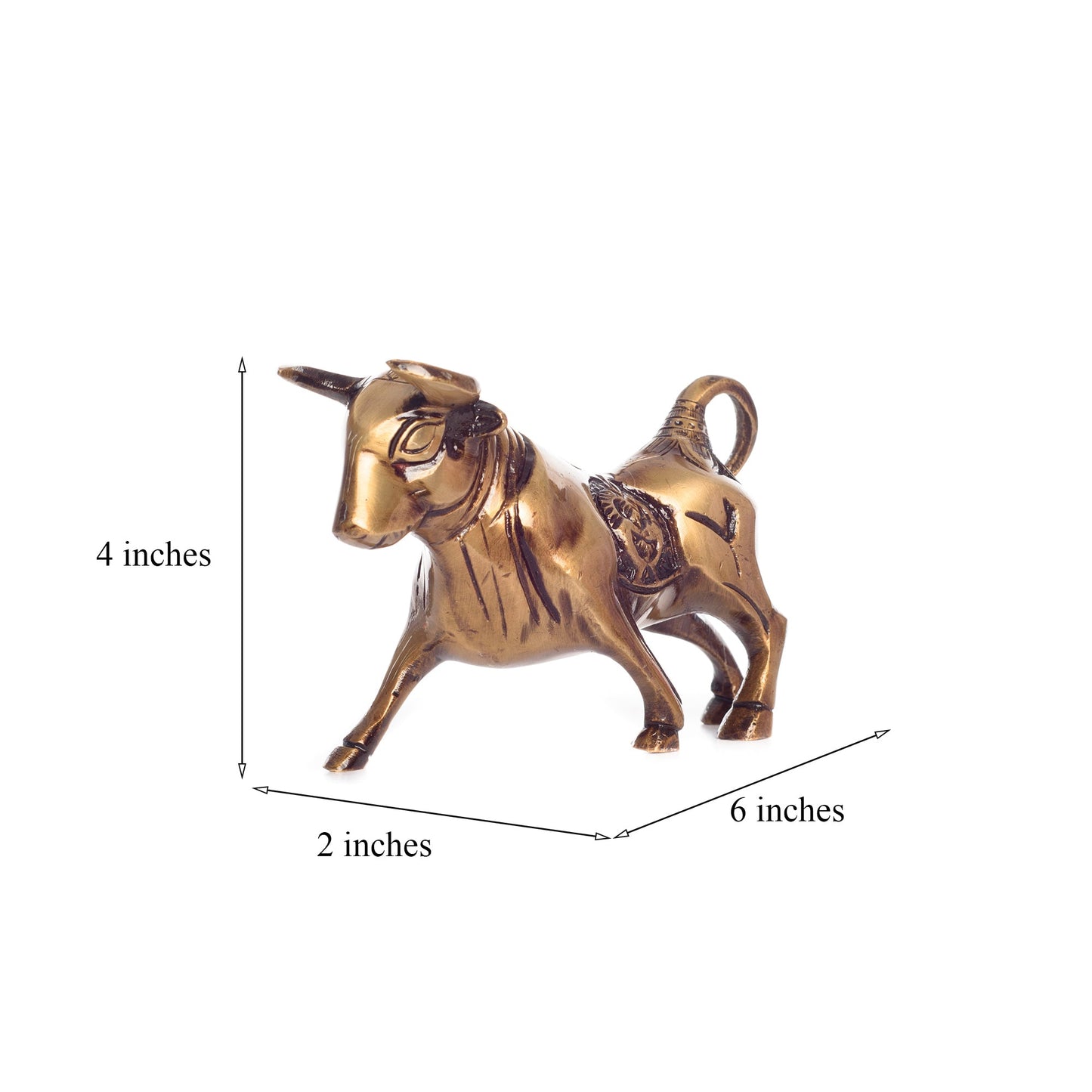 Brass Kamdhenu Cow Sculpture