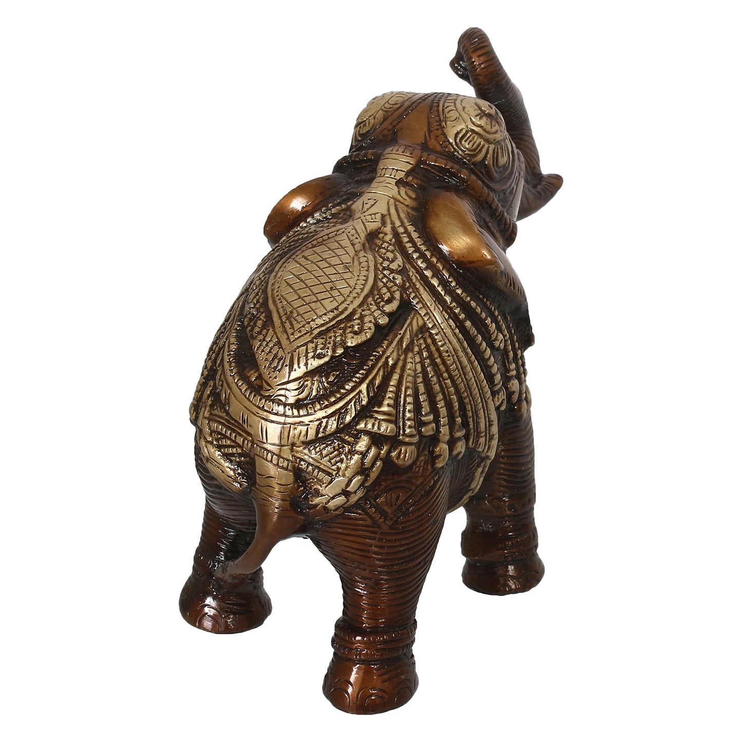 Brown Brass Antique Finish Decorative Elephant statue Animal Figurine