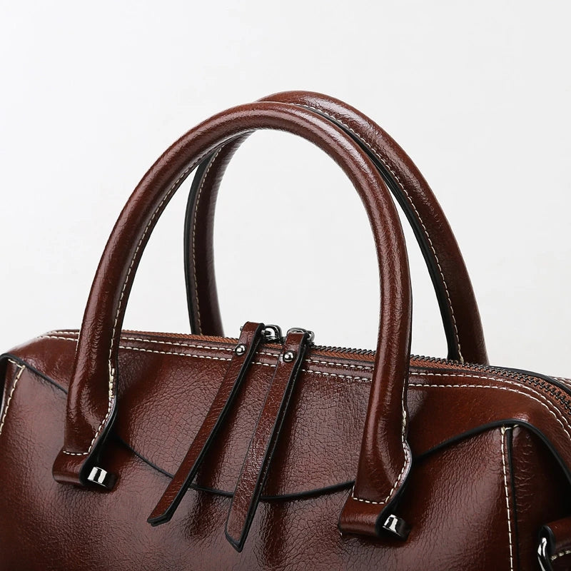 High-End Leather Messenger Bag
