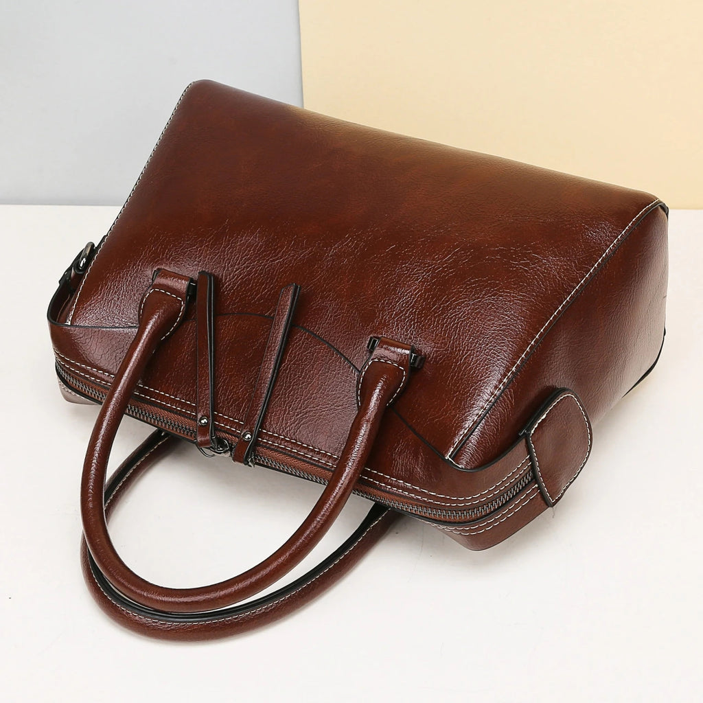 High-End Leather Messenger Bag