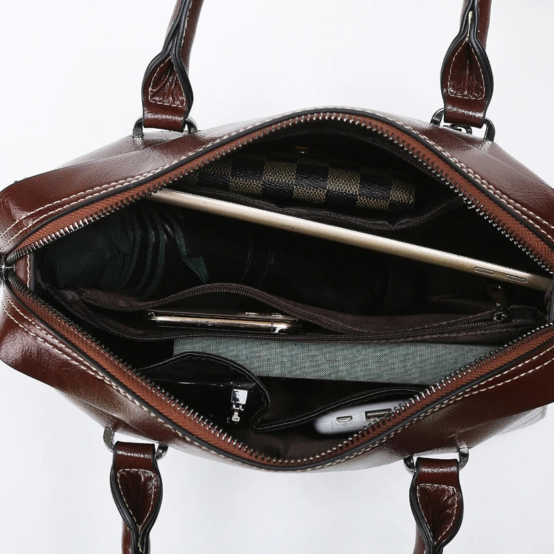 High-End Leather Messenger Bag