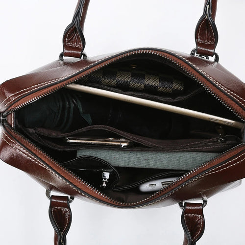 High-End Leather Messenger Bag