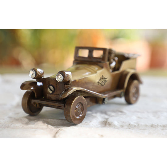 Brass Handcrafted Vintage Open Car Showpiece Figurine