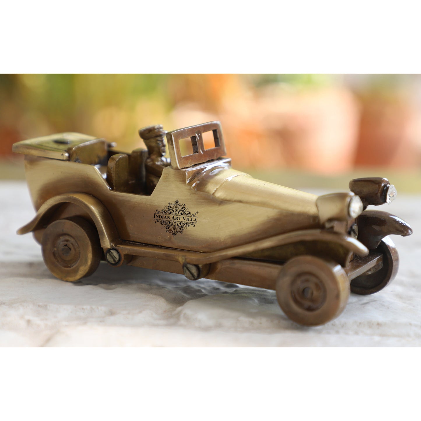 Brass Handcrafted Vintage Open Car Showpiece Figurine