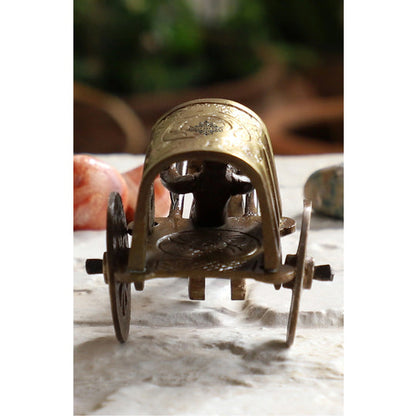 Brass Handcrafted Bull Cart Showpiece Figurine