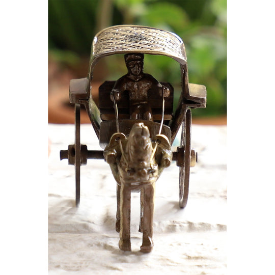Brass Handcrafted Horse Carriage Showpiece Figurine, Home Hotel Office