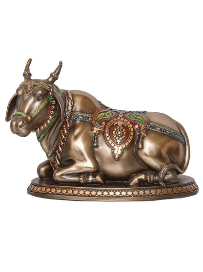 Gold Polyresin and Bronze Nandi Idol
