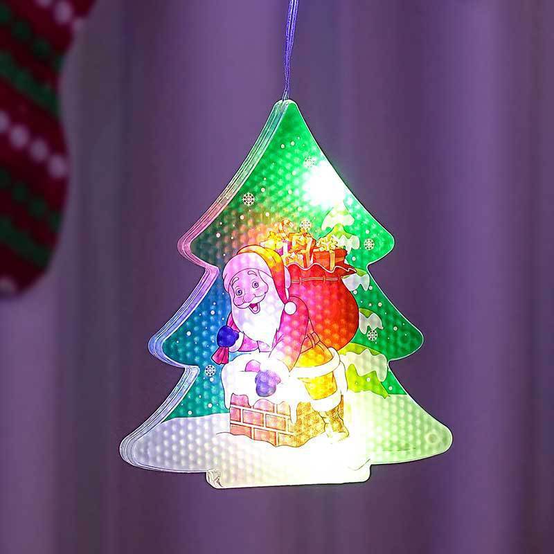 Rideau lumineux de Noël peint, disposition des fêtes, fil recouvert de caoutchouc, lumière d'ambiance